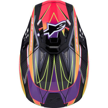ALPINESTARS Supertech M10 Helmet - MIPS® - Era - Gloss Pink/Violet/Yellow Fluo - Large 8301223-3145-L