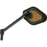 DRAG SPECIALTIES Mirror - Adjustable - Diamond - Black/Gold - Long Stem - Left 0640-1868