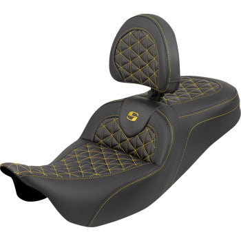 SADDLEMEN Seat Roadsofa Tri Gripper W/Gold Stitch 808-07B-210B7