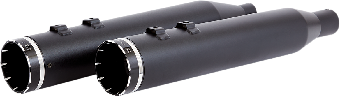 IN STOCK KHROME WERKS HP-Plus  4.5" Mufflers for Touring - Black with Tracer 202835