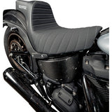 SLYFOX Highnoon Seat - Vinyl - Classic Stitch - Silver Logo - FL/FX '18-'24 4701B-slyfox