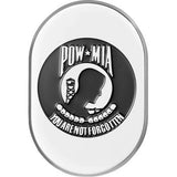 FIGURATI DESIGNS Antenna Cover - Left Rear Fender - POW-MIA - Chrome FD50-AC-SS-LT