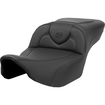 SADDLEMEN Heated RoadSofa™ Seat - Extended Reach - Smooth - w/o Backrest - FLT/FLH ’23-‘24 823-07-188A0