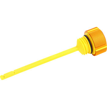 FIGURATI DESIGNS Performance Magnetic Oil Dipstick - Curved - Gold - M8 Touring/Trike FDP01-M8SM-G