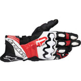 ALPINESTARS GP Plus R V3 Leather Gloves - Black/White/Bright Red - Medium 3550825-1304-M