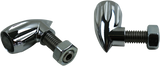 KODLIN MOTORCYCLE 3-1 Bullet Rear Indicator Lights - Grooved - Chrome K68462