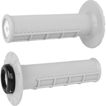 ODI Half Waffle v2.1 Lock-On Grips - ATV/MX - Pro Soft/White J33HWW-B