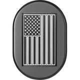 FIGURATI DESIGNS Antenna Cover - Right Rear Fender - Contrast Cut American Flag - Black FD26-AC-BLK-RT