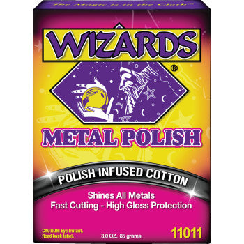 WIZARD PRODUCTS Metal Polish Infused Cotton - 3 US fl oz. WIZA11011