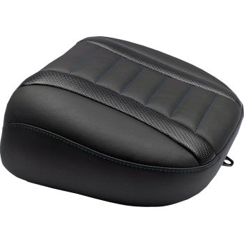 MUSTANG Deluxe Touring Passenger Seat - Sky Blue Stitch - FLT/FLH '23-'25 88402SB