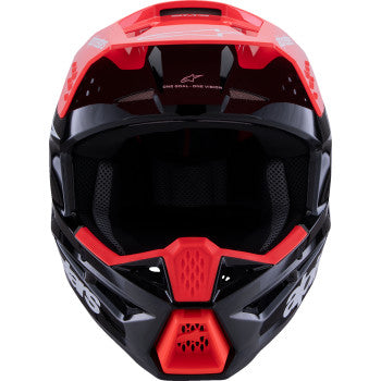 ALPINESTARS SM3 Helmet - Radium - Gloss Black/Red Fluo/White - 2XL 8300826-1553-XXL