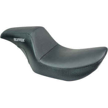SLYFOX Slyfox Seat - Gray Logo - Black Vinyl - Smooth - FXR '82-'00 SlyFox4681B