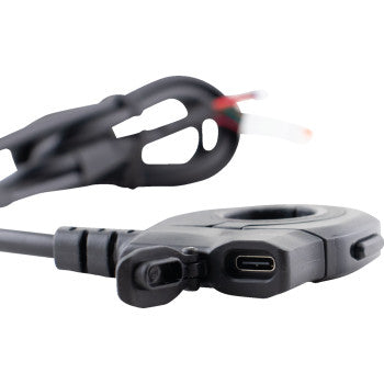 KOSO NORTH AMERICA Heated Grip Thumb Switch - USB-C Charger - Black KB011000