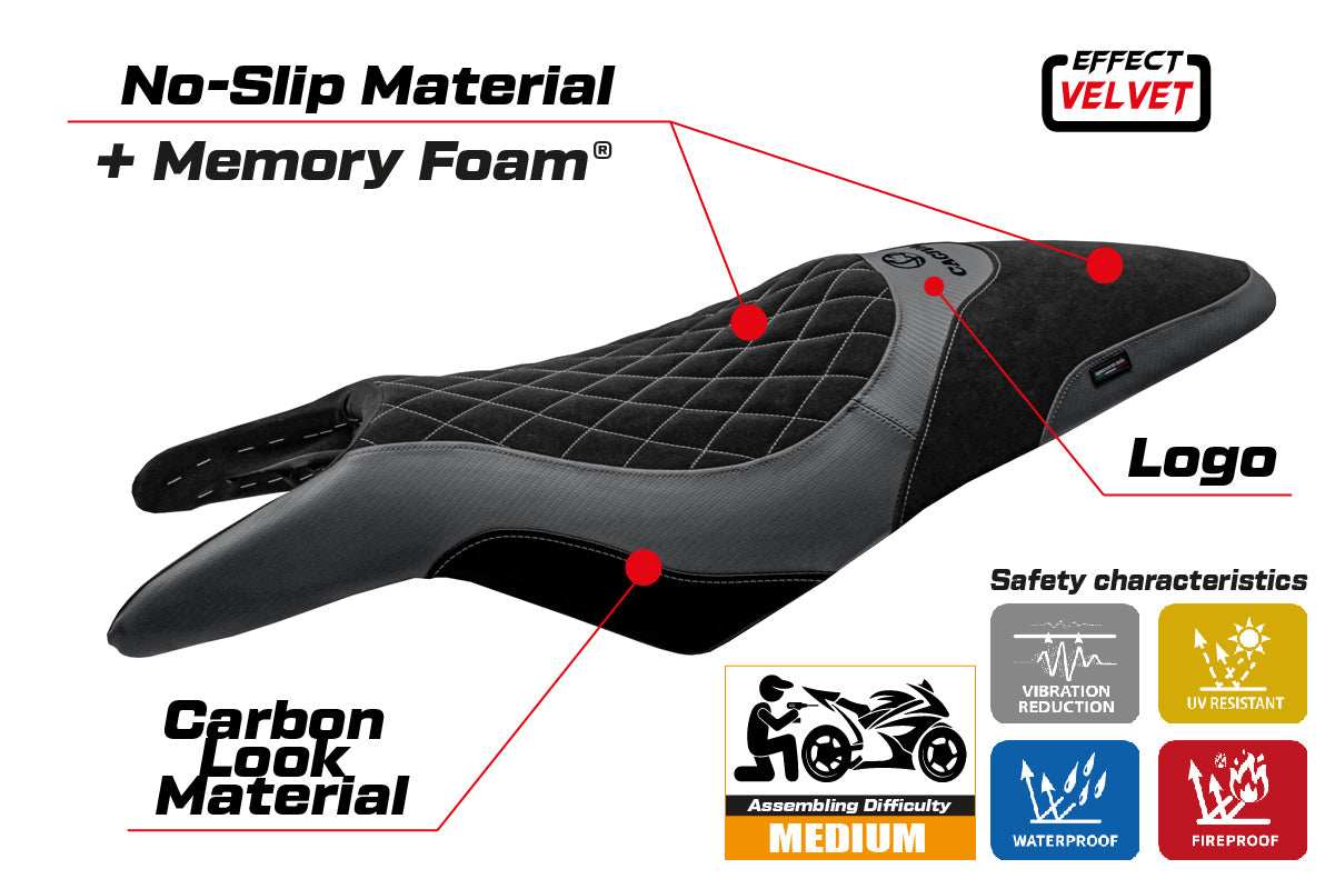 Tappezzeria Italia Cagiva Raptor 650-1000 2000-2007 Seat Cover Comfort in Grey