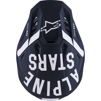 ALPINESTARS SM7 Helmet - Dasher - Matte Black/White - Large 8302226-1121-L
