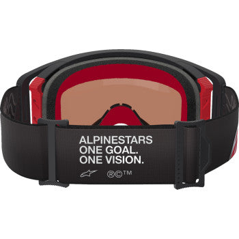 ALPINESTARS GOGGLES Goggle Supertech Corp Blk/Red Mirror-Silver 5100325-1434