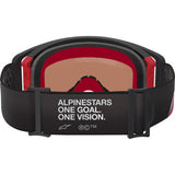 ALPINESTARS GOGGLES Goggle Supertech Corp Blk/Red Mirror-Silver 5100325-1434