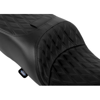DRAG SPECIALTIES SEATS Freedom Seat - Solar Leather - Double Diamond Black Stitch - FLRT/FLTRT '15-'25 0801-2337