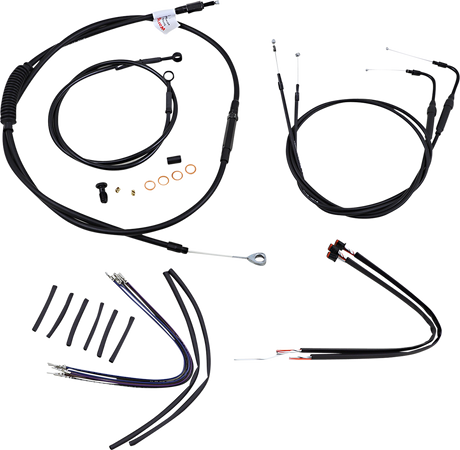 BURLY BRAND Control Kit - 14" Ape Hanger Handlebars - ABS B30-1124