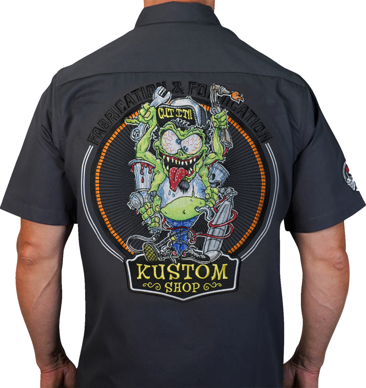 LETHAL THREAT Fabrication Monster Shop Shirt - Gray - Medium FE50220M