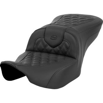 SADDLEMEN Heated Roadsofa™ Seat - Lattice Stitch - w/o Backrest - FLT/FLH '23-'24 823-07-182A0
