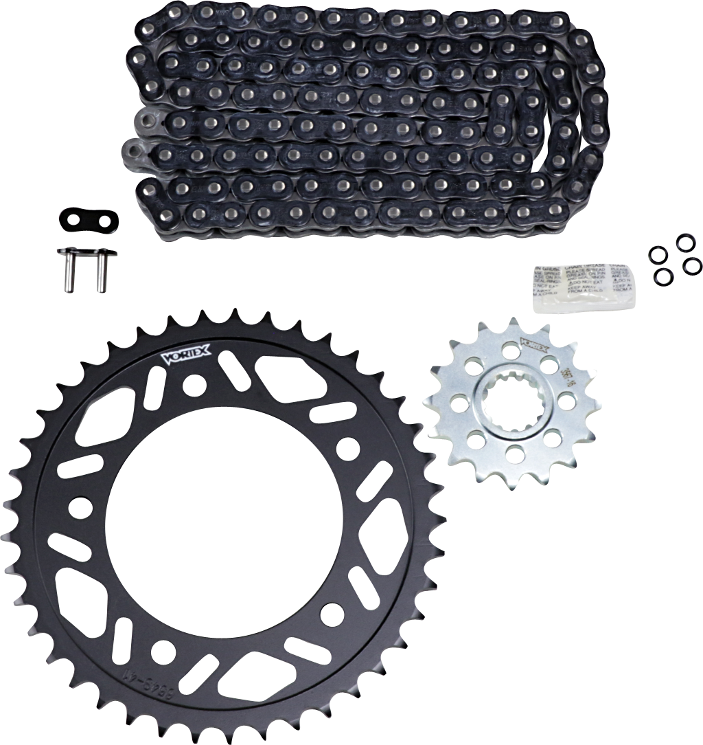 VORTEX Chain and Sprocket Kit - WSS - Black - Yamaha YZF-R1/M CK6378