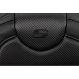 SADDLEMEN Roadsofa™ Extended Reach Seat - Carbon Fiber - Black Stitch - without Backrest - FL '08-'23 A808-07B-186BLK