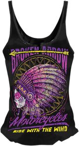 LETHAL THREAT Women's Broken Arrow Tank Top - Black - Small LA20605S