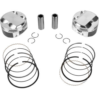 JE PISTONS Piston Kit - 3.937" Bore - 4.375" Stroke - 12.0:1 CR - 107" M8 398754