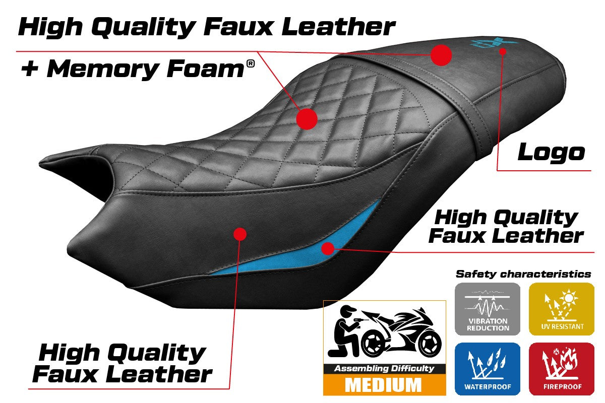 Tappezzeria Italia CF Moto 700 CL X 2021-2025 Seat Cover Comfort Light Blue Black