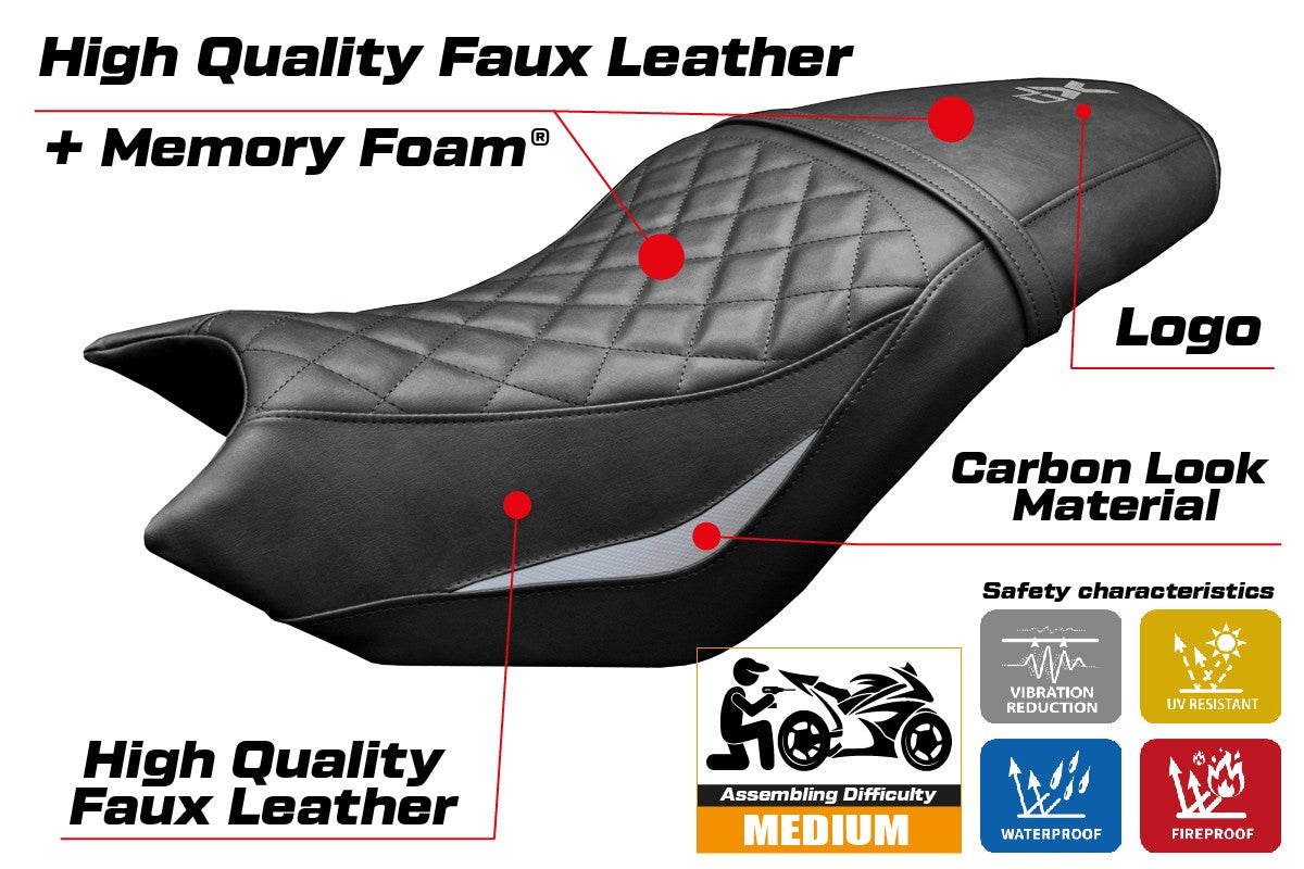 Tappezzeria Italia CF Moto 700 CL X 2021-2025 Seat Cover Comfort Silver Black
