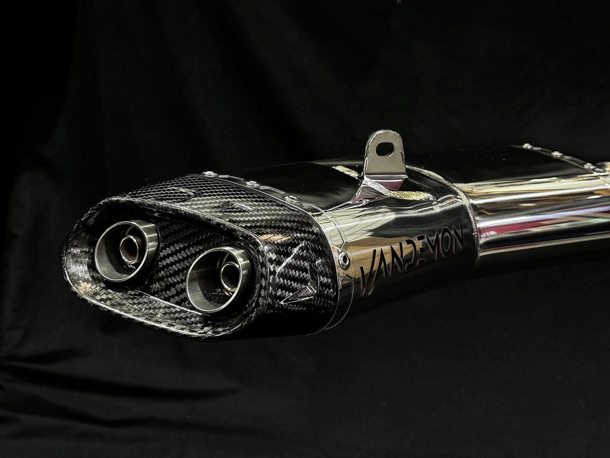 Vandemon CFMOTO 450SR & 450SR-S Low Mount Single Side Exit Exhaust System 2022-2025 CFMOTO450SRSLMSSEXHA VA-102