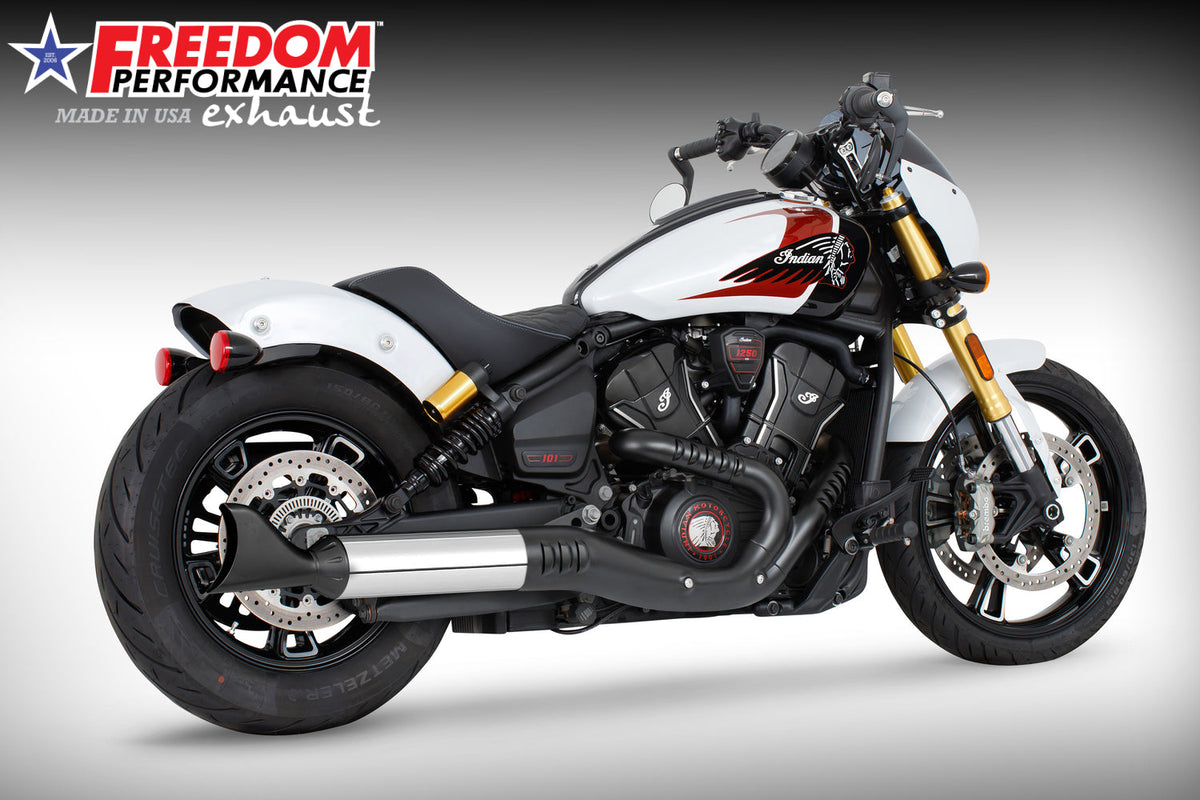 INDIAN  2025 SCOUT 101-CLASSIC-SUPER-SPORT-BOBBER 4" SLIP-ON BUNDLE (2025 SCOUTS ONLY)