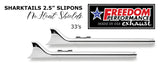 HARLEY TOURING SHARKTAIL 2.125" SLIP-ONS "NO HEAT-SHIELDS" *FITS 95-16 YEARS ONLY*