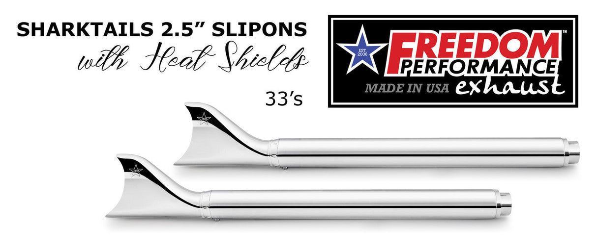 HARLEY FREE WHEELER CREEPER & SHARKTAIL 2.5" SLIP-ONS BUNDLE