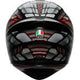 AGV K1 S Helmet - Lyzard - Matte Black/Gray/Red - Small 2118394003-044-S