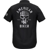 American Biker Biker Sam Lightweight Shirt - Black/White - XL ABBSAM07ST74BKXR