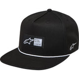 ALPINESTARS Label Snapback Hat - Black - One Size  1236-81438-10-OS