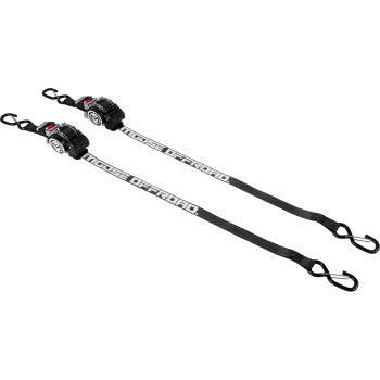 MOOSE OFFROAD Tie Down - Retractable Ratchet - 1" x 10' - Black 3920-0550