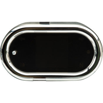 DAKOTA DIGITAL Handle Bar Mount Speedometer - With Signals - Oval - Chrome  MLX-5400