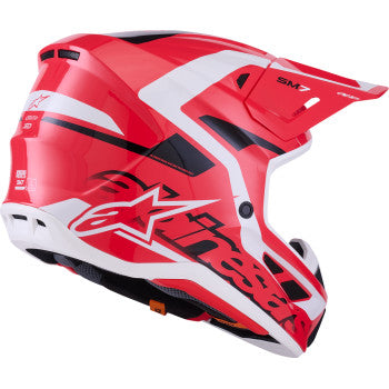ALPINESTARS SM7 Helmet - Deed - Gloss Red/Black/White - 2XL 8302426-3139-XXL