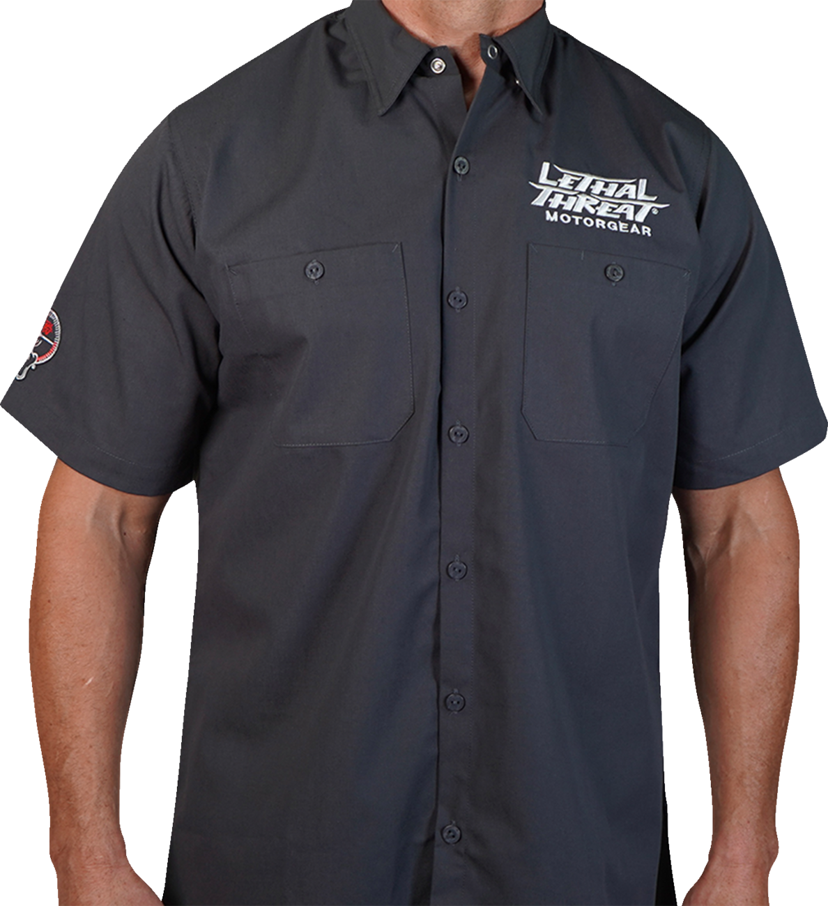 LETHAL THREAT Fabrication Monster Shop Shirt - Gray - Medium FE50220M