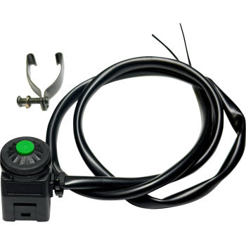 K&S TECHNOLOGIES Switch Monentary 7/8" Green Button 12-0106G-WP