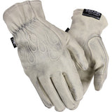 THRASHIN SUPPLY CO. Roper Leather Gloves - Bone White - Large TRG-00-10