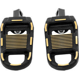 DRAG SPECIALTIES Adjustable Foot Pegs - Black/Gold 1620-2784