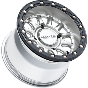 RACELINE WHEELS Wheel - Alpha - Front/Rear - Hyper Silver/with Black Ring - 15x7 - 4/156 - +10 mm A14SB-57056+10