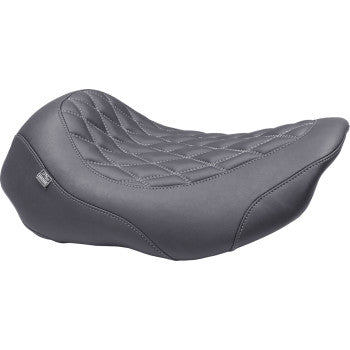MUSTANG Wide Tripper™ Seat - Solo - Gun Metal Stitching - FLT/FLH '23-'25 88503GM