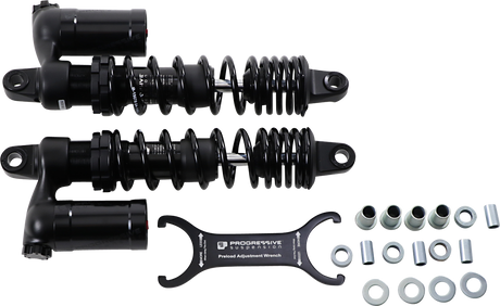 PROGRESSIVE SUSPENSION 970 Series Piggyback Shocks - Gloss Black/Matte Black - 13.00" 970-1014B
