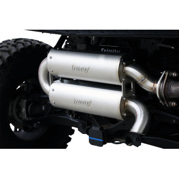 TRINITY RACING Quiet Slip-On Muffler - Stainless Steel - Dual - Xpedition  TR-4191S