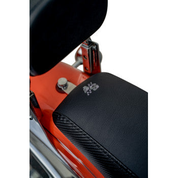SLYFOX Slyfox Seat - Gray Logo - Black Vinyl - Smooth - FXR '82-'00 SlyFox4681B